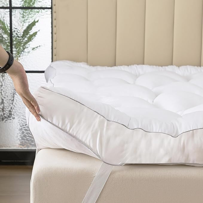 SHOUREN Memory Foam Mattress Topper Twin Gel, 2-3 Inch, Pressure Relief | CertiPUR-US certified high-density foam contours to your body for pressure relief, lasting support and odor-free comfort.