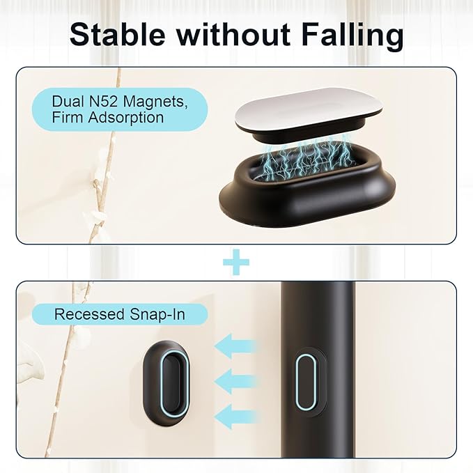 Magnetic Silicone Remote Control Holder Wall Mount for TV Fan 6 Pack Black | Upgraded Silicone Remote Caddy, Self-Adhesive, Remotes Control Organizer Storage, Home Office Air Conditioner Remote Holder