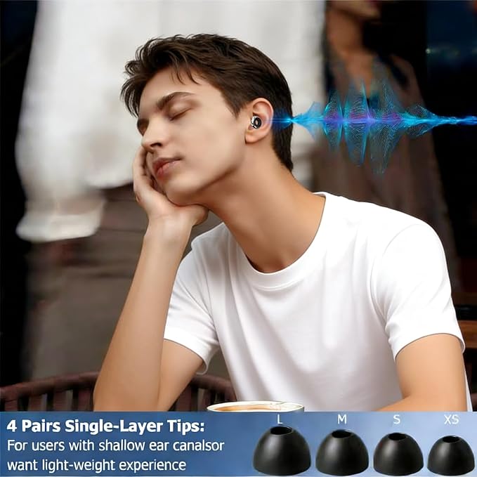 Ultra Thin Sleep Earplugs for Side Sleepers | 25dB Noise Reduction, Silicone, Reusable Hypoallergenic, For Sleeping, Travel, Work, Concerts, Portable Case