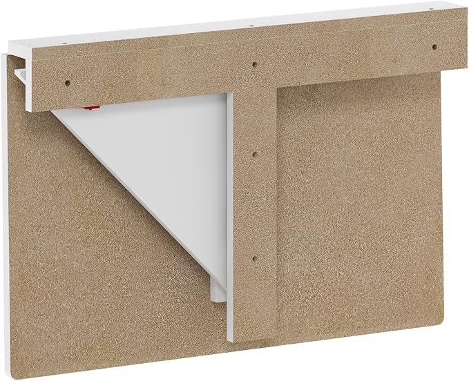 Furinno Hermite Wall Mounting Folding Table, White