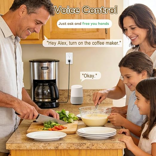 NineLeaf Slim WiFi Smart Plug w Switch, Remote App Control, 15A/1500W, Compatible with Alexa/Google Home via Tuya, Compact Design Control Anywhere,Timer/Schedule, TUV FCC, 2.4G Only(3Remotes 2Outlets)