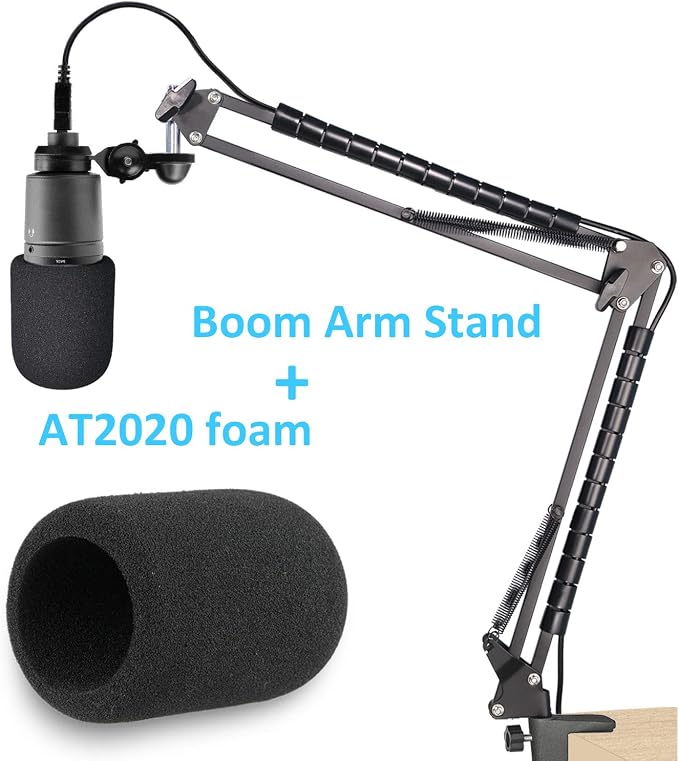 AT2020 Microphone Stand with Pop Filter Compatible with Audio-Technica AT2020 AT2020USB+ AT2035 by YOUSHARES
