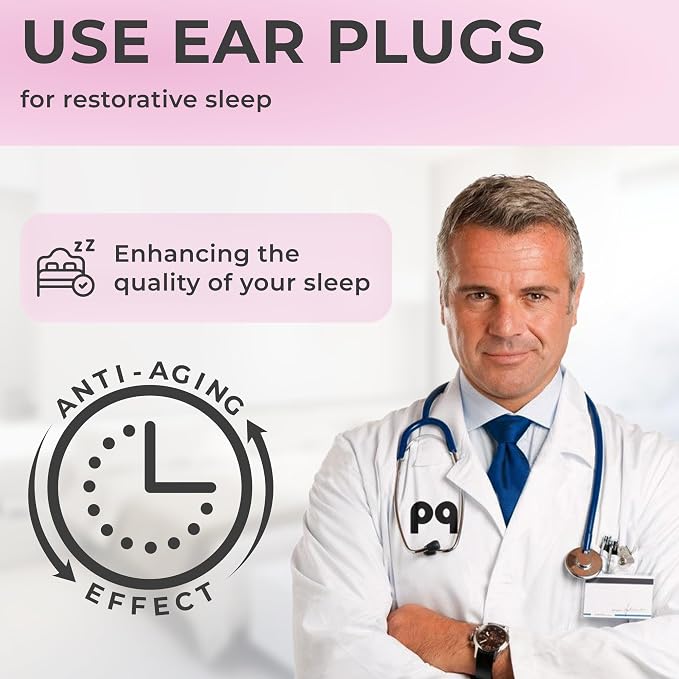 Peace&Quiet PQ Wax Ear Plugs for Sleeping, Swimming - 50 Soft Noise Cancelling Silicone Gel Wax Earplugs for Sleep and Swimmers, Ear Protection with Sound Blocking Level of 32 Db,