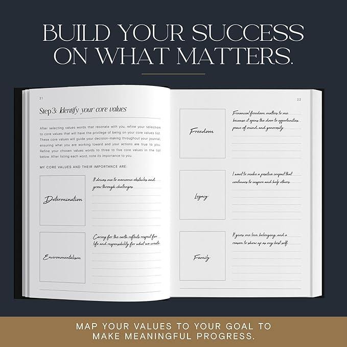 Goal Planner Journal for Weekly Goal Tracking - 90 Day Planner with Habit Tracker, Journal with Prompts & Productivity Planner