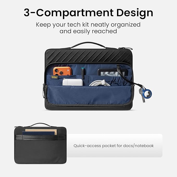 tomtoc Protective Laptop Case for 15-inch 2025 New MacBook Air M4/A3241 M3/A3114 M2/A2941, 15 Inch Microsoft Surface Laptop 7/6, Dell XPS 15 Plus, 15-in MacBook Pro, Acer HP Chromebook 14