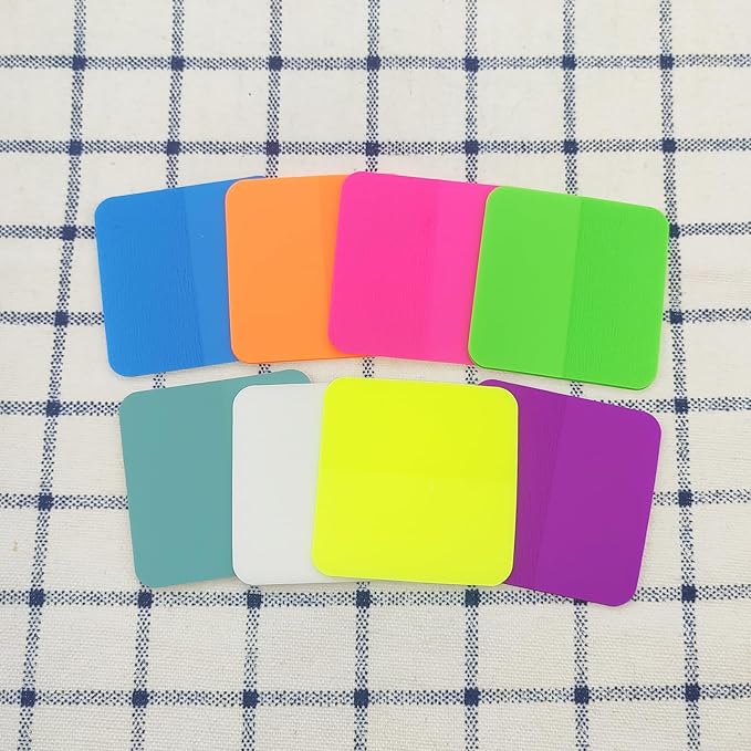 320 Sheets Colored Transparent Sticky Notes, Waterproof Translucent Sticky Notes for Notepad Adhesive Memo Pads Annotating Books School Supplies