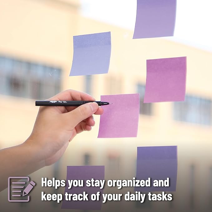 Mr. Pen- Sticky Notes, 3" x 3", 12 Pads, 600 Sheets, Purple Shades, Self-Stick Note Pads Bulk