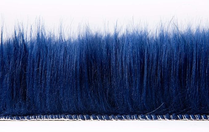 Ashler Faux Fur Rug - Fluffy Shaggy Area Rug, Ultra Soft 3 x 3 Feet Round, Navy Blue Fuzzy Machine Washable Shag, Nursery Decor Throw for Bedroom, Kids Room, Living Room