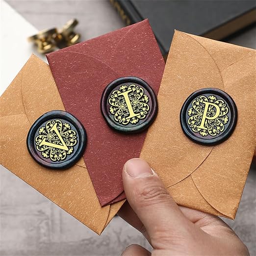 Flower Initial Alphabet T Wax Seal Stamp & Eucalyptus Love Sealing Stamp with Wax Stamp Brass Head Ideal for Wedding Invitations Gift Wrapping Christmas (Floral T)
