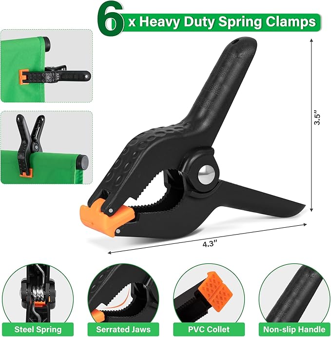 Green Screen Backdrop Kit 6.5X5ft,Portable greenscreen Background with Stand,Adjustable T-Shape Photo Backdrop Stand for Photography, Streaming,Video,Studio,Party,Zoom