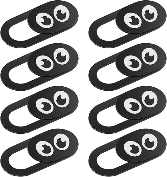 Thin Webcam Cover Slide, 8PCS Phone Camera Cover Laptop Camera Blocker Slider Strong Adhesive Protect Privacy Security Compatible with Tablet Desktop PC Smartphones(Eye)