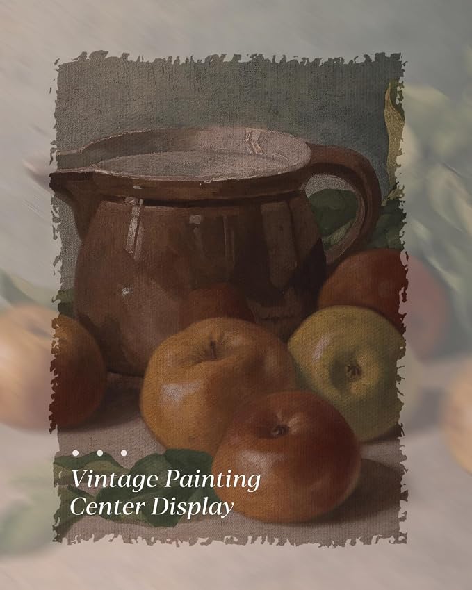 HUARCEY Gold Framed Vintage Wall Art for Living Room Harvest Apples Still Life Oil Painting Large Cottagecore Room Decor Picture Canvas Print Farmhouse Fruit Wall Decor Bedroom Kitchen Bathroom 20x40