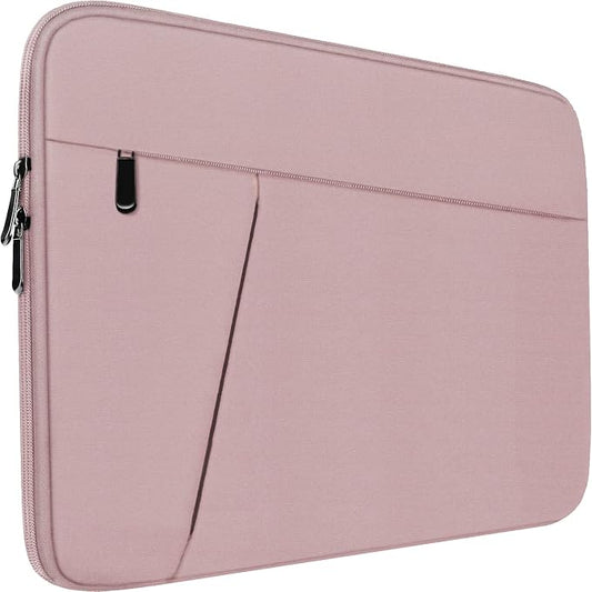 Laptop Sleeve Case 15.6 inch, Durable Shockproof Protective Computer Carrying Cover with Front Pocket, Briefcase Handbags Laptop Sleeve Bag for 15.6 inch HP, Dell, Acer, Asus, Notebook, Pink