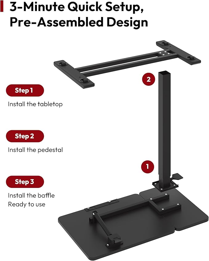 SANODESK 28''Overbed Table Gas Spring Lifting with Wheels&Tilting Desktop | Rolling Mobile Laptop Desk End Table,Portable Computer Workstation for Home Office,Sofa,Bedside,27.6" W x 15.7" D, Black