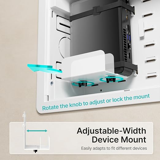 9" in-Wall Media Box Recessed Outlet Cable Management Kit 2 Pack | Structured Media Enclosure, One Connect & Network Switches, Fits Fire TV Stick Samsung, Recessed In-Wall Design, 2 Pack