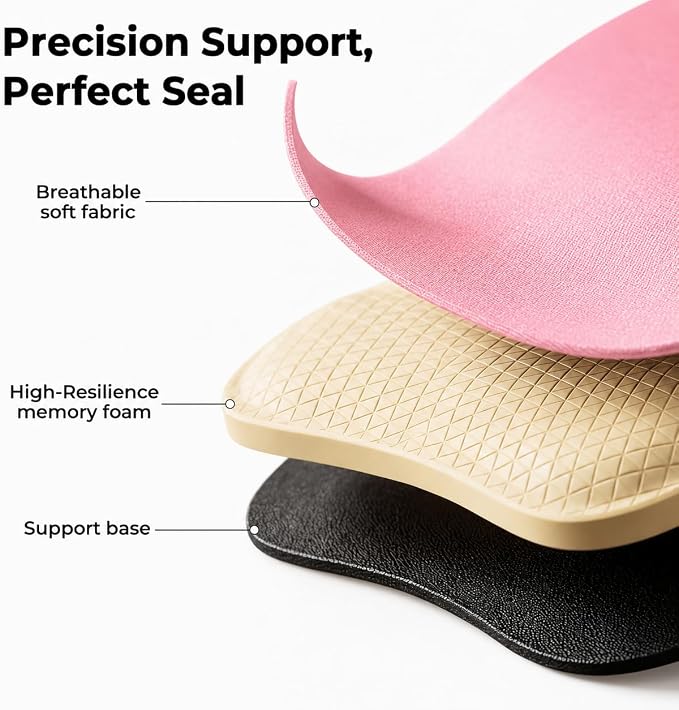 EooCoo Ergonomic Mouse Pad with Wrist Support, Mousepad with Memory Foam Wrist Rest and Non-Slip Base for Computer, Cafe, Home & Office, 9.64 x 8.26 in Office Desk Accessories