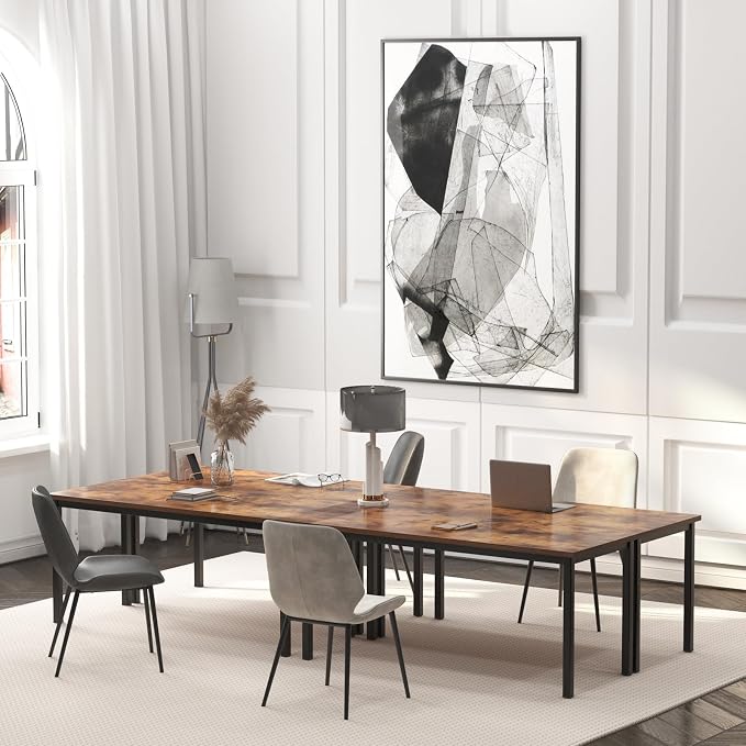 Need Large Computer Desk 63IN Large Home Office Desk,Heavy Duty Modern Simple Computer Table,Modern Sturdy PC Table for Work/Writing/Gaming/Study/Meeting Rustic Brown AC3FB(160 * 60)