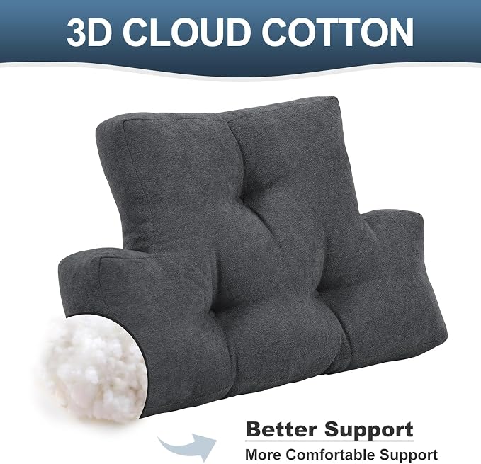 Back Pillow for Recliner Lumbar Support Pillow Soft and Fluffy Back Support Cushion Thick Lumbar Cushion for Chairs, Recliners,Sofa, Couch and Bed for Pain Relief