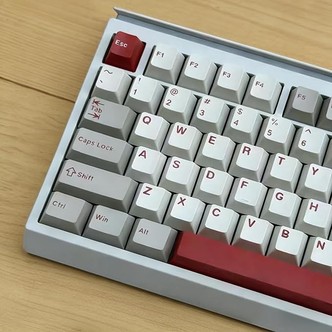 163 Double Shot Keycaps Cherry Profile Retro 9009 Keycaps Set Fit for 61/64/87/104/108 Cherry Mx Switches ANSI/ISO Mechanical Keyboard