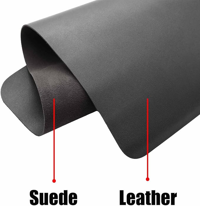 24" x 12" PU Leather Keyboard Pad Desk Protector Mat for Vanity Makeup Laptop Keyboard Mouse, Black