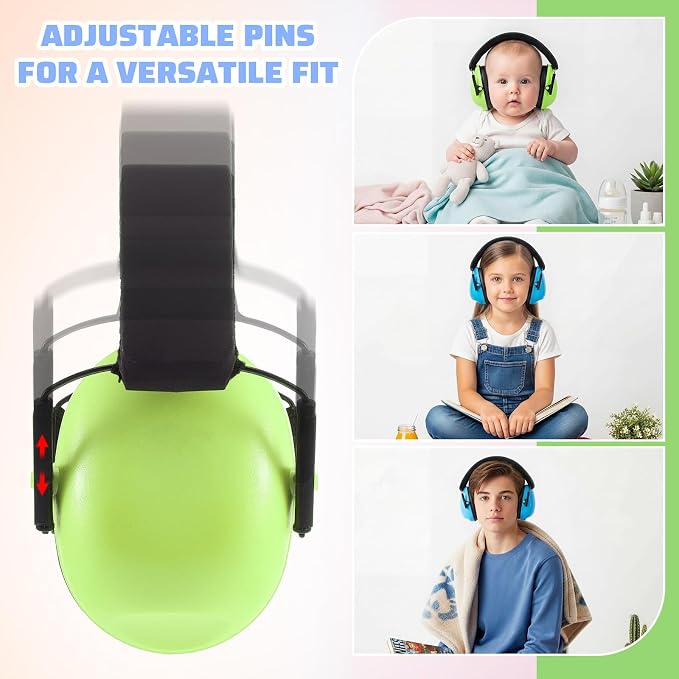 Amylove 12 Pcs Kids Ear Protection Noise Cancelling Headphones Ear Muffs Bulk 27db Adult Noise Reduction Hearing Earmuff(Universal Fit (kids & Adults),Fresh Style)