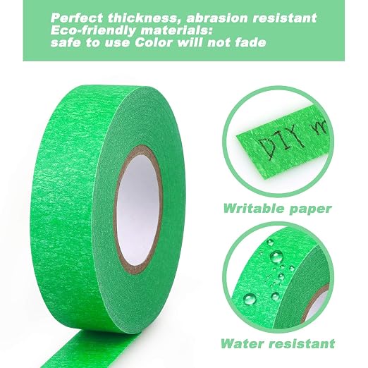 Hutou 8 Rolls Colored Masking Tape Rainbow Colors Painters Tape Colorful Craft Art Paper Tape Labeling Arts Crafts Decorative Coding Decoration Supplies, 0.6 Inch x 16 Yard, 8 Colors
