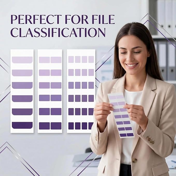 420Pcs Gradient Index Tabs, Translucent Sticky Note Tabs for Annotating Books & Bible, Aesthetic Reading, Study, Journaling & Office Supplies, 3 Size Clear Page Markers Stickers (Purple)
