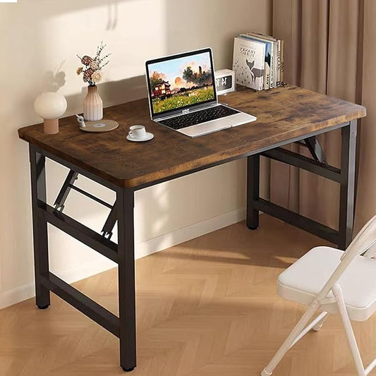 Folding Desk,31.5 Inch No Assembly Folding Computer Desk, Space-Saving Small Desk for Home Office Bedroom Dorm Study, Compact Portable Foldable Laptop Desk