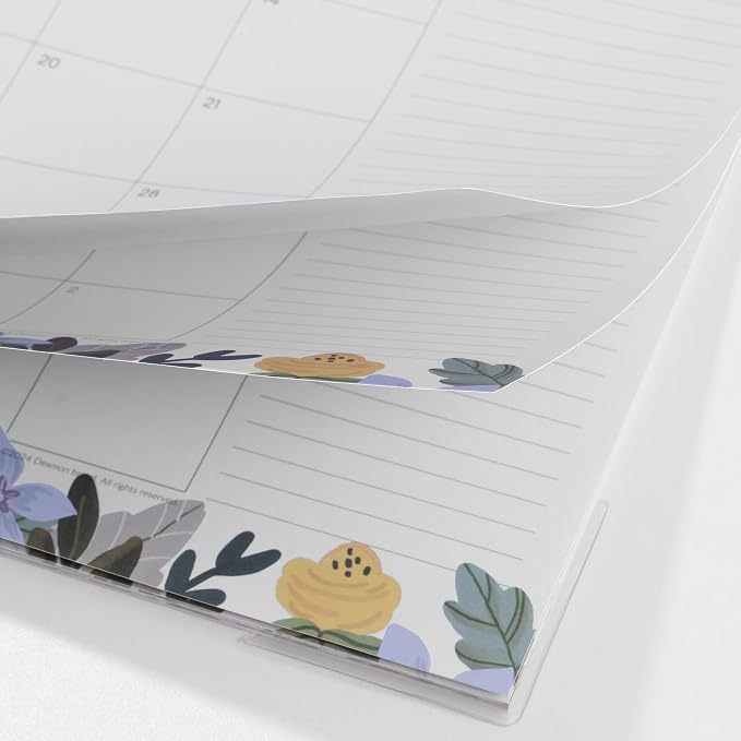 Desk Calendar 2026, Dexmon Desk Pad Calendar 15 x 12 Inch 18 Months Runs From January 2026 to June 2027, Floral Design Calendar 2026 for Home School and Office
