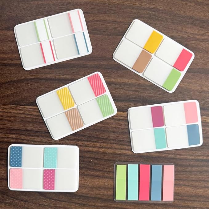 ELII 900 PCS 1 Inch Sticky Index Tabs Book Tabs,Writable and Repositionable File Tabs Flags Colored Page Markers Labels for Reading Notes, 41 Sets