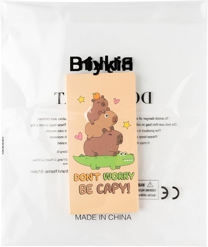 B1ykin Cute Sticky Notes Set - Don’t Worry Be Capy Capy Shaped Self-Stick Notes Pad, 550 Sheets Writing Memo Pages Sticky Notepad for Teacher Appreciation Gifts School Office (Funny Capy)