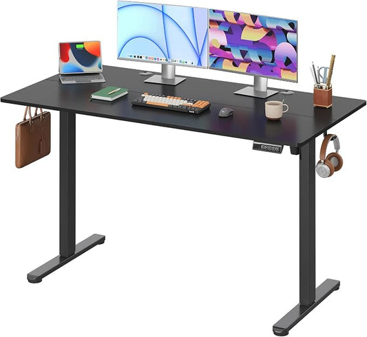 DEVAISE 55 Inch Standing Desk with Split Top, Ergonomic Computer Desk, Black