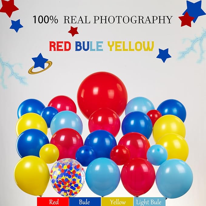 Red Blue Yellow Hedgehog Birthday Party Decorations with Letter Lightning foil balloons Banner backdrop for small balloon arches video game Cartoon Movies Super hero themed birthday party decor