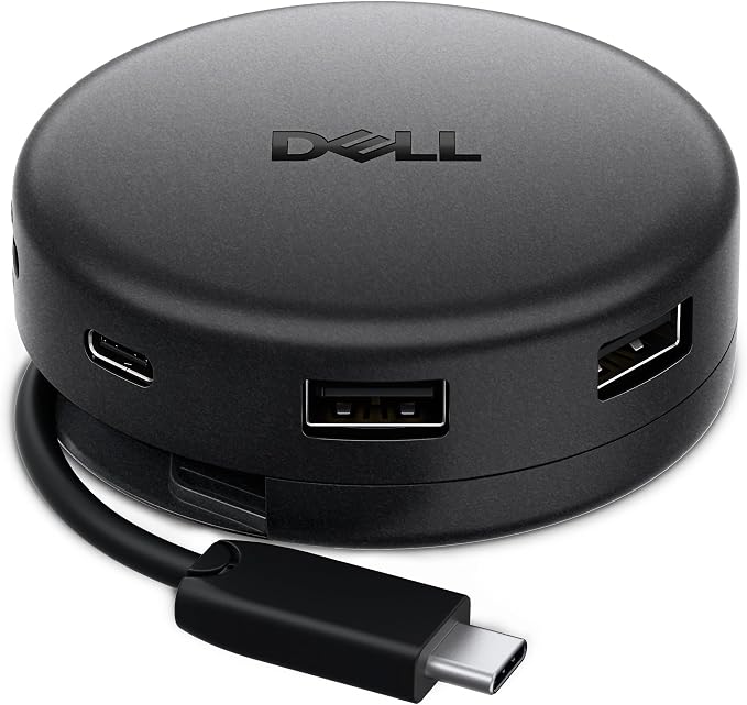 Dell Pro 7-in-1 USB-C Travel Hub - DA326 - Plug and Play, Featuring 2× USB-C, 2× USB-A, 1x HDMI 2.1, 1x 2.5Gbps Ethernet, and 1x DisplayPort 1.4, Limited Warranty 3 Year