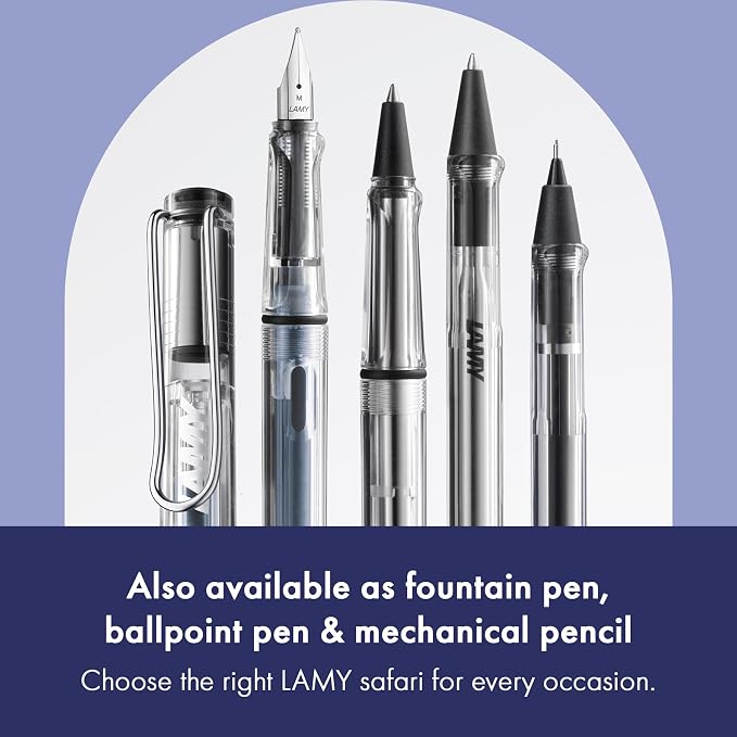 Lamy safari vista - Rollerball Pen with ergonomic grip & line width M - for pleasant long writing - made of robust ASA plastic - including rollerball refill M 63 in blue