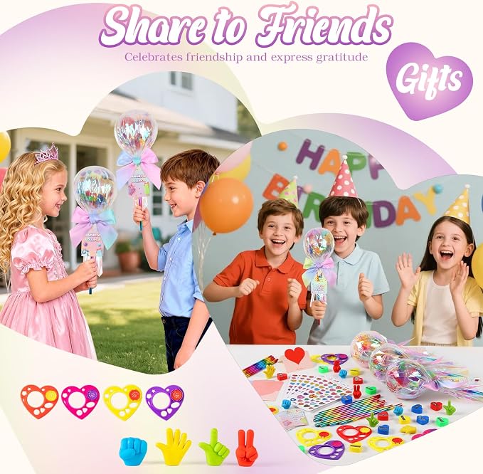 24 Pack Giant Rainbow Stationery Set Party Favors & Goodie Bags for Kids, Return Gifts for Birthday Party, Classroom Rewards Prizes & Gifts Exchange for Students, Back to School Stationery Gift.