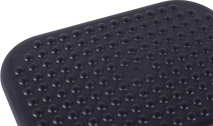Mount-It Foot Rest Under Desk, 18 x 13 in Adjustable Ergonomic Footrest | 3 Tilt Angles Up to 30 Degrees, Non Slip Foot Stool at Work, Massage Surface, Durable Plastic, Home or Office, Black
