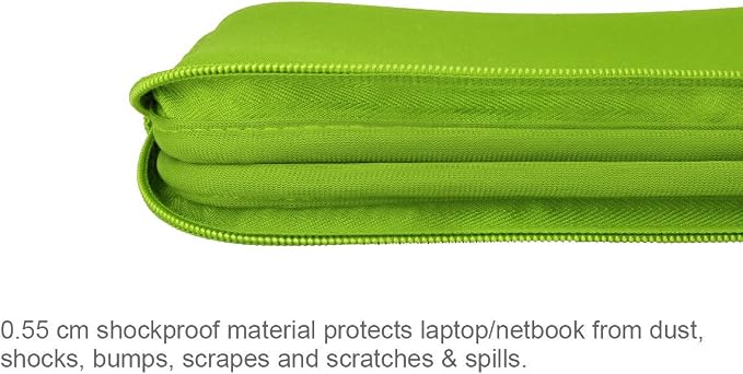 Arvok 11 11.6 12 Inch Laptop Sleeve Case for MacBook Air 12, Water-Resistant Neoprene Notebook Computer Tablet Sleeve, Carrying Bag Cover for Chromebook/HP/Dell/Lenovo/Asus/Acer, Bamboo Green
