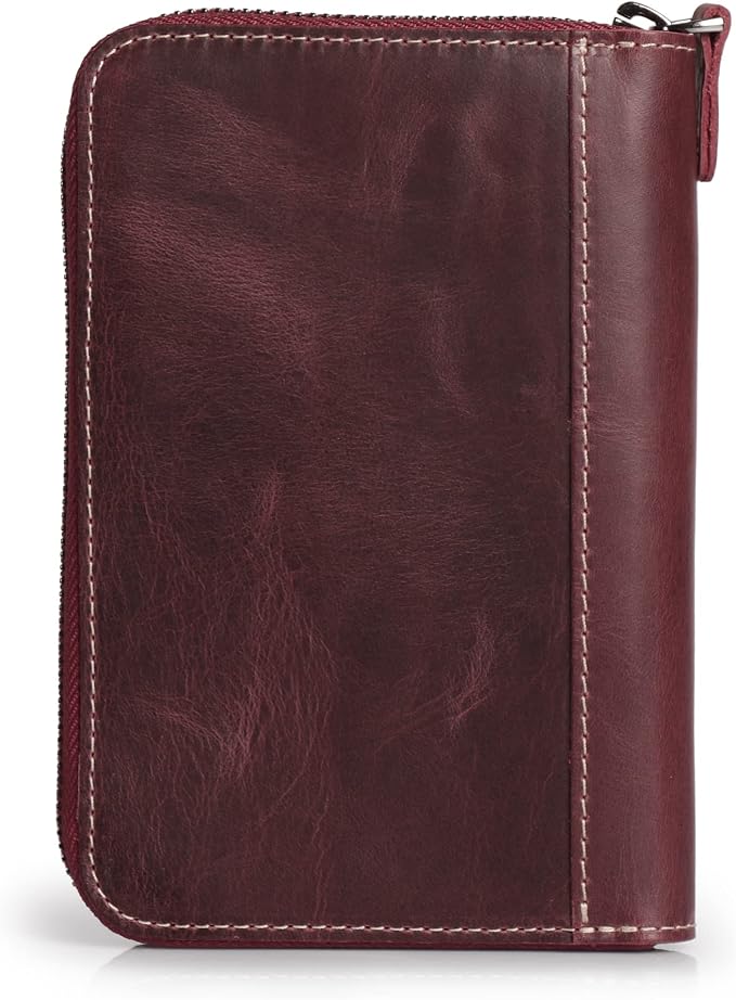 Londo Genuine Leather Padfolio – Portfolio Folder with Pencil Holder, Notepad & Zipper Closure for Business, Office & Travel