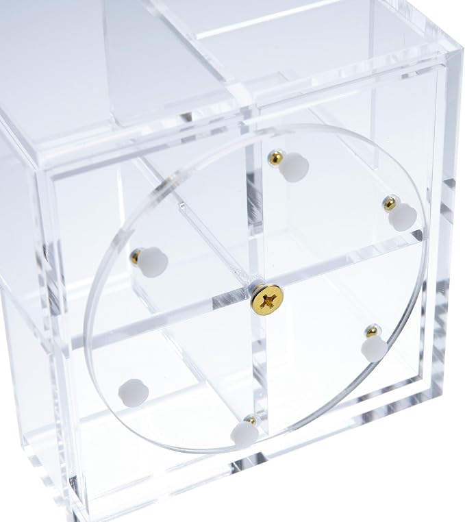 Gartner Studios Rotating Acrylic Pen & Pencil Holder for Desk, Clear | Spins to keep pens, brushes & supplies within reach. Clear acrylic carousel with two extra compartments for clips & pins.