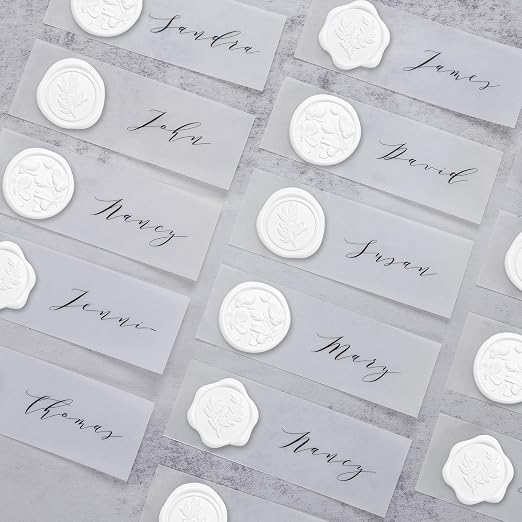 UNIQOOO Wax Seal Stickers - (3 Designs in 1 Pack) Wedding Invitation Envelope Seal Stickers, 60 Pcs Self-Adhesive Stickers, Perfect for Invitation, Christmas, Gift Wrapping (Snow White)
