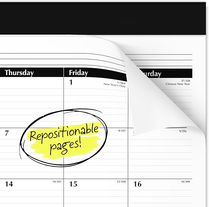 AT-A-GLANCE 2027 Desk Pad Calendar, Monthly Desk Wall Planner, 21.75" x 17" (SK220027)
