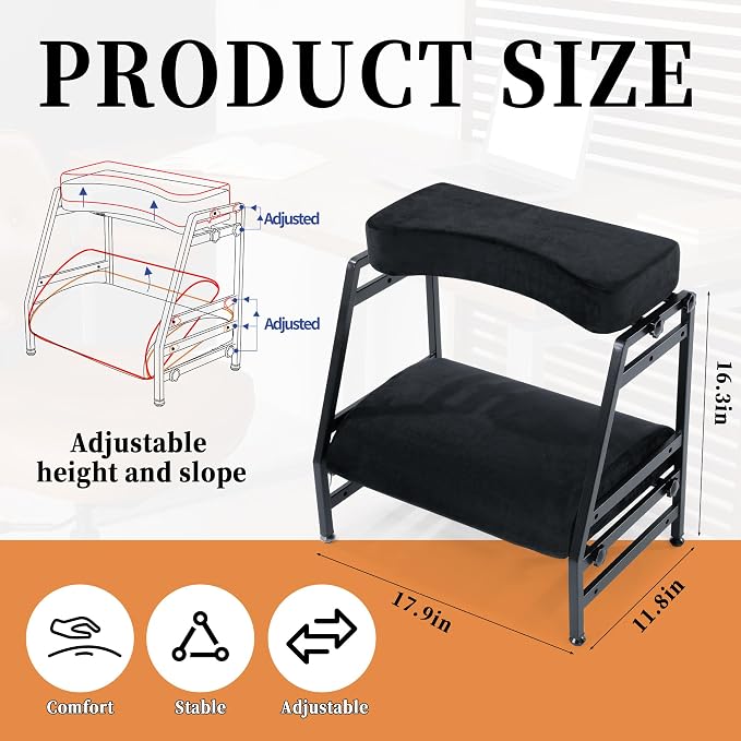 BALAPET Adjustable Double Step Footrest, High-Density Foam with Sturdy Iron Frame Foot Rest Under Desk for Office, Ergonomic Footrest with Washable Cover for Desk Work Office, Home, Patented Design