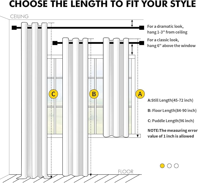 MIULEE Blackout Curtains for Bedroom Living Room 2 Panels, Thermal Insulated Room Darkening Drapes Grommet Noise Reducing Light Blocking Window Treatments 72 Inches Long 40x72 Inch Taupe Brown
