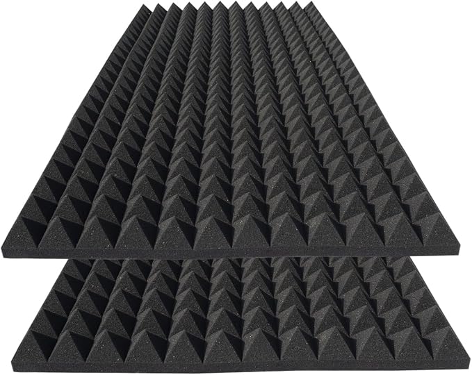 2 Pack Sound Proof Foam Panels for Walls,48x24x2 Inch Acoustic Foam Panel,High Density Fire Resistant Soundproof Foam for Home,Studio,Reducing Noise & Echo