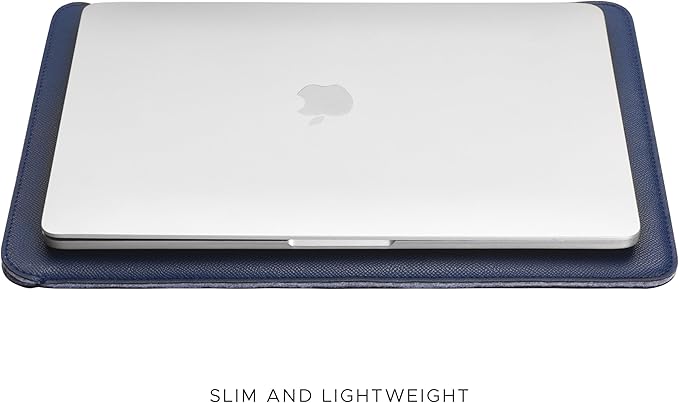 Comfyable Laptop Sleeve 13 Inch Precisely Compatible with MacBook Air M5 2026 & MacBook Pro/Neo A18, Faux Leather Cover Case, Midnight Blue