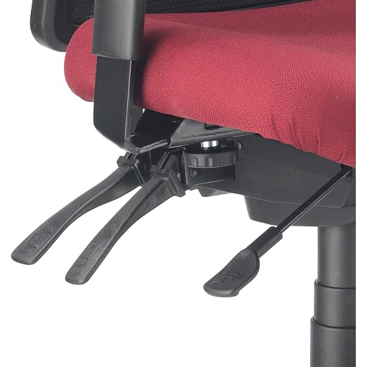 Global Industrial High Back Task Chair, Mesh Back, Fabric Seat, Red