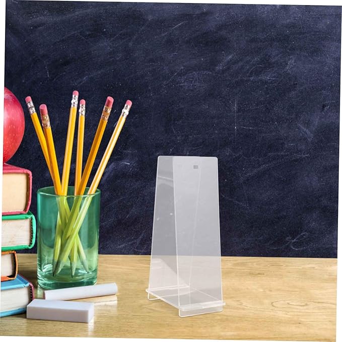 Zerodeko Acrylic Desk Calendar Stand Transparent Stylish Display Holder for Office Home Decor Compact Desk Flip Calendar Support Rack Lightweight Organizer for Daily Use
