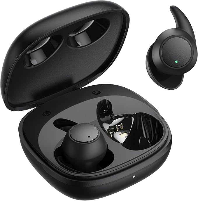 MUSICOZY Bluetooth 5.3 Sleep Earbuds, Wireless Sleep Headphones, Light-Weight Ear Buds for Sleeping, Silicone Ear Plugs for Snoring Blocking, Music Sleep Earplugs for Sleep Work Focus Travel