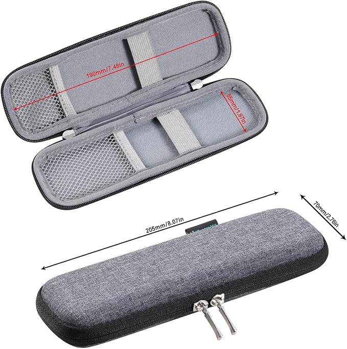Small Pencil Case Holder for Pencils,Hard Pen Case for Executive Fountain Pens,Ballpoint Pens-Grey